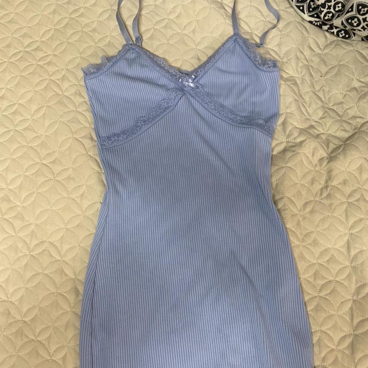 LIGHT BLUE H&M DRESS - Depop