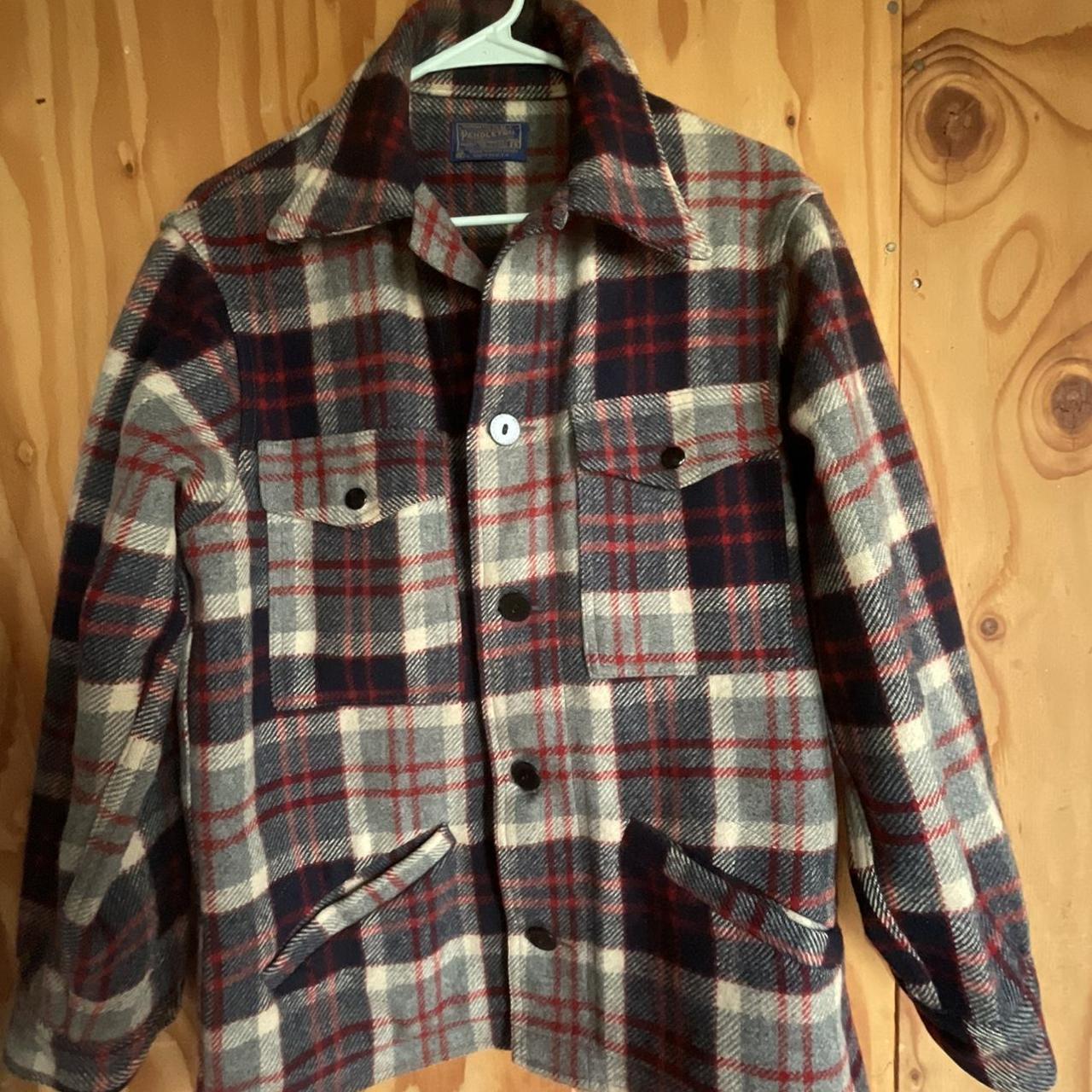 Vintage Mid 60’s Pendleton Jacket Red/Navy/Cream... - Depop