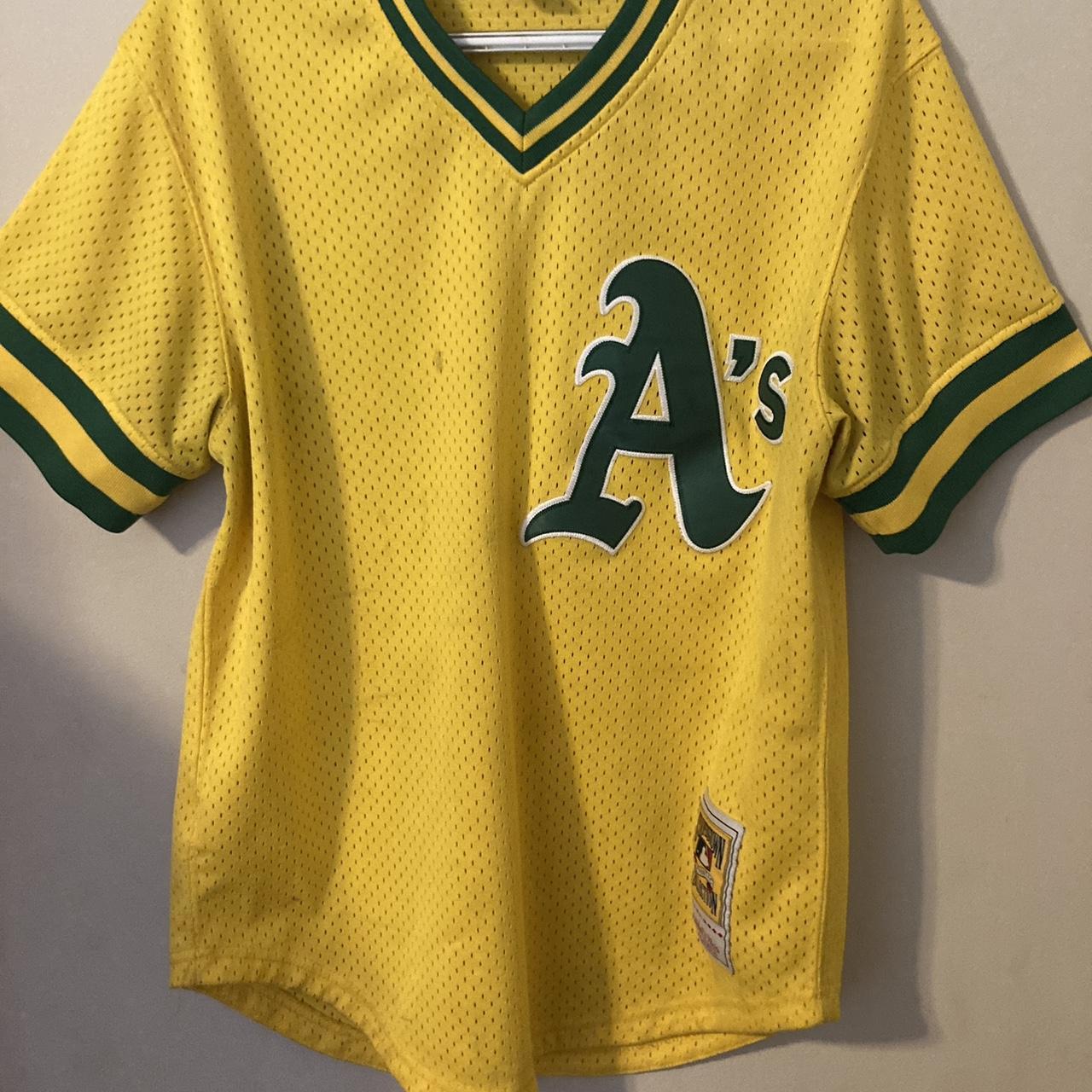 Vtg. 2004 MLB Oakland Athletics Custom Green/Yellow - Depop