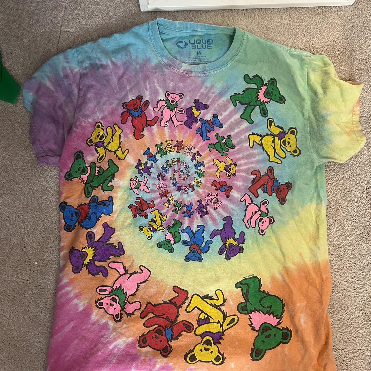 Grateful Dead Dancing Bears Tie Dye T Shirt Size M Depop