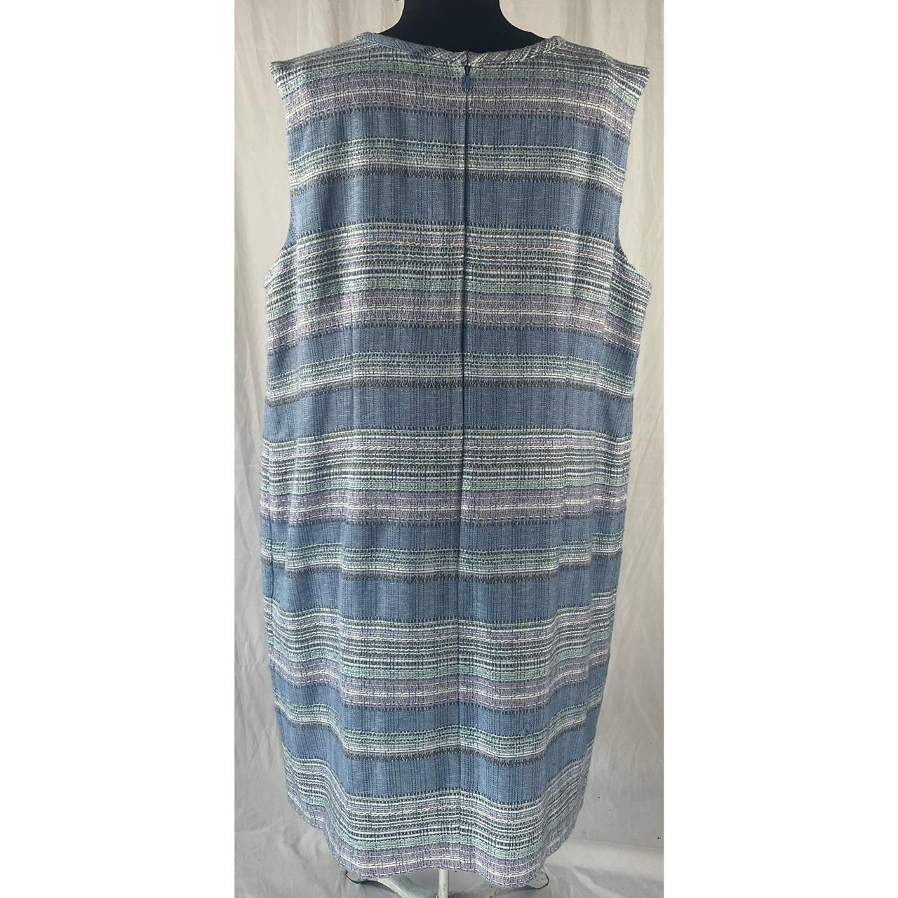 Talbots Dress Womens 16 Striped Sheath Sleeveless - Depop