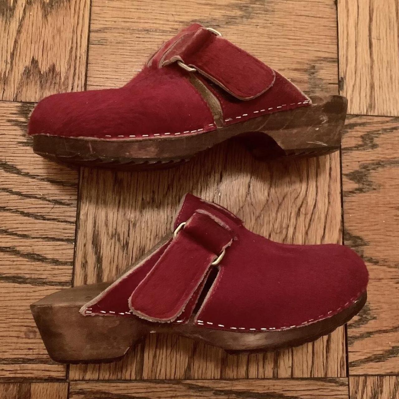 Marni Women's Red Clogs Depop