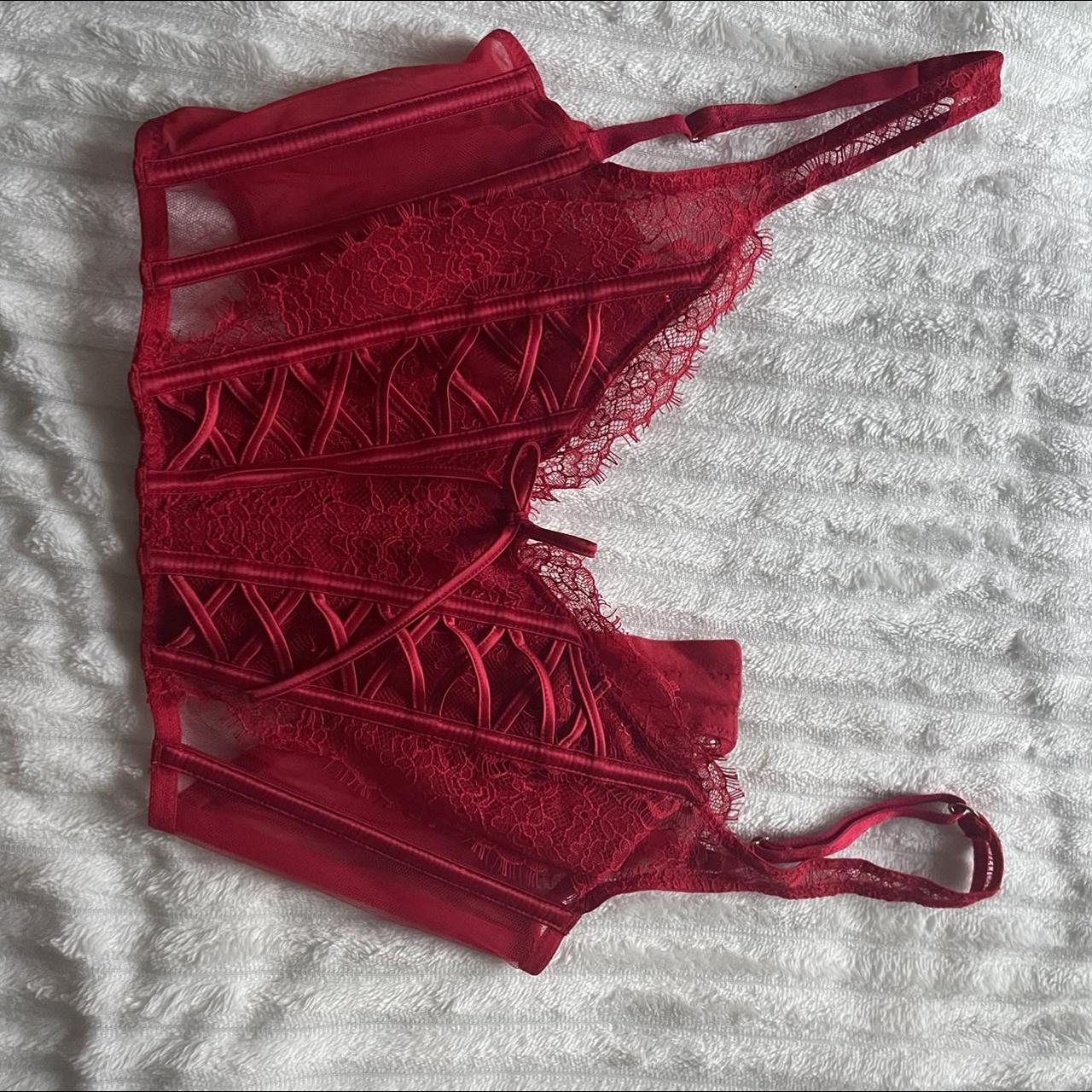 Victoria's Secret Women's Red Corset | Depop