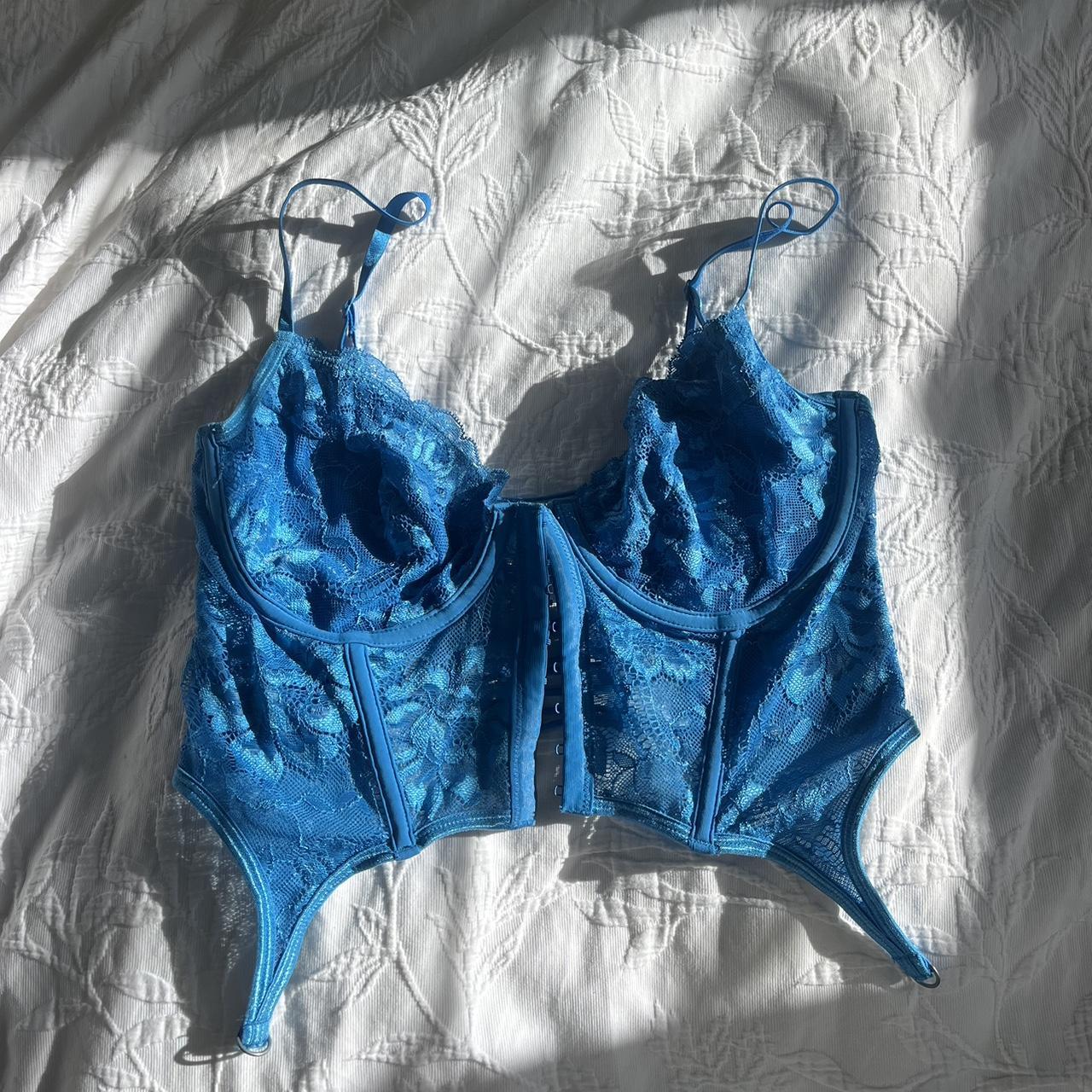 Glassons Blue Corset Good Condition Size 12 Depop