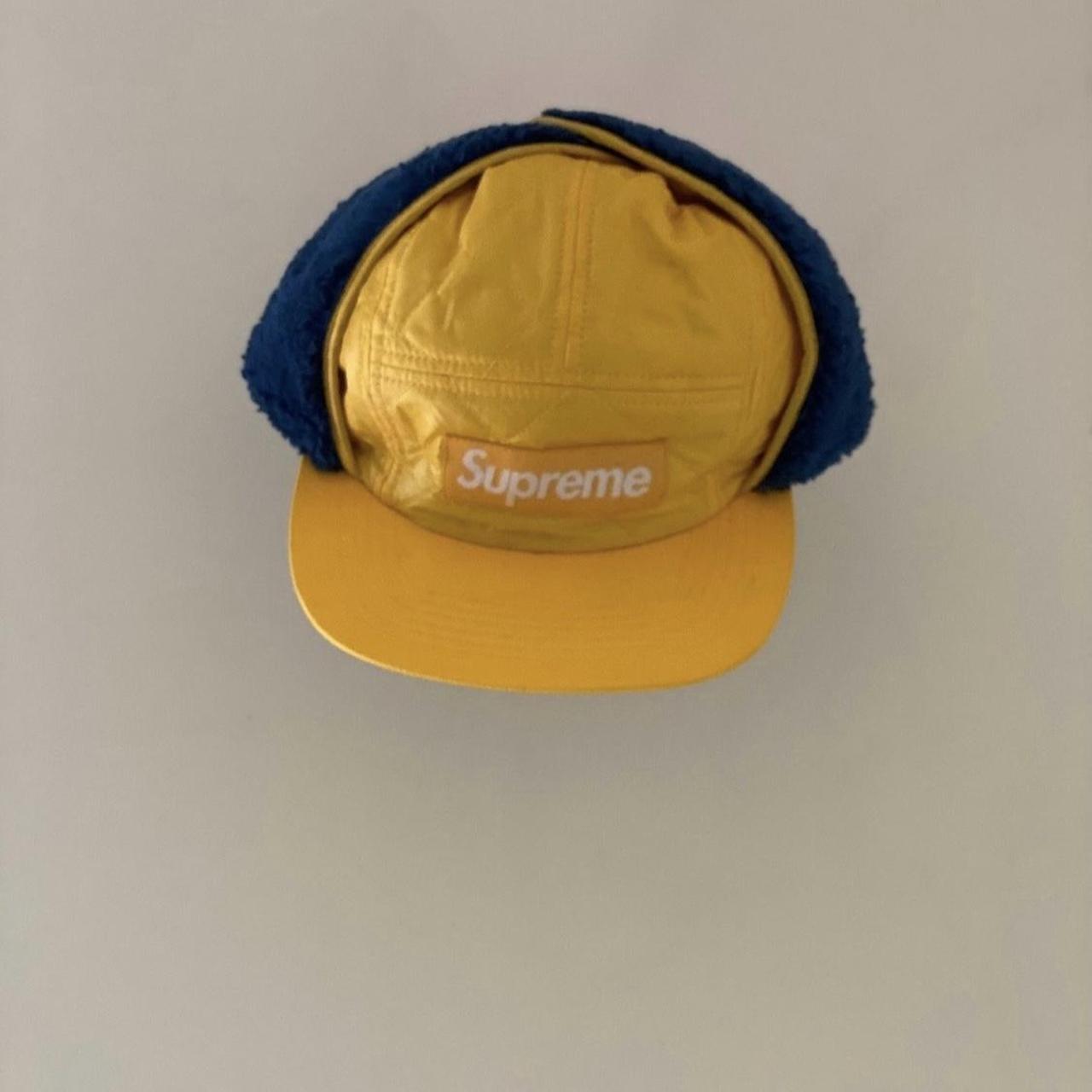 Supreme Box Logo Quilted Ear Flap Camp Cap #supreme... - Depop