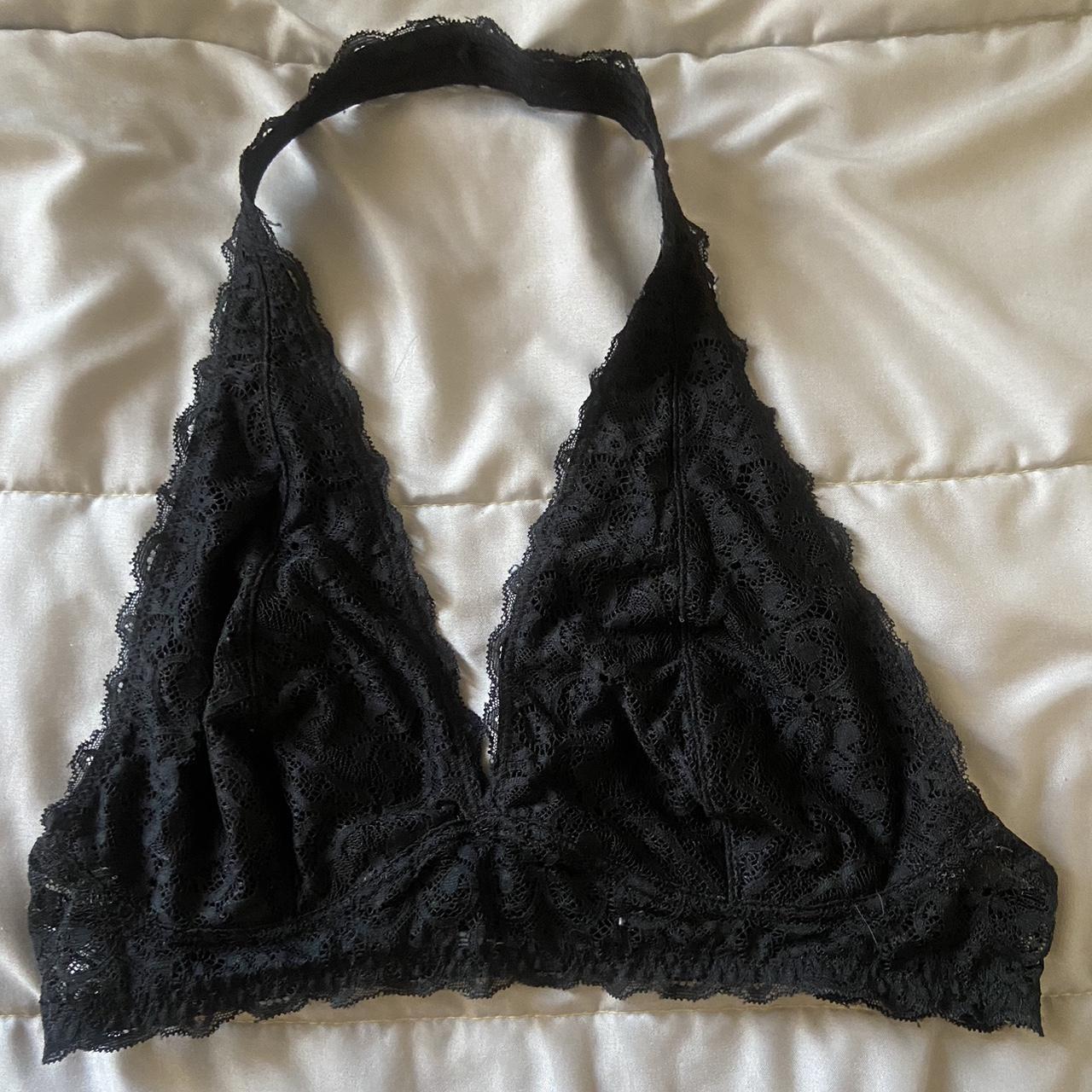 Lacy black bralette - Depop