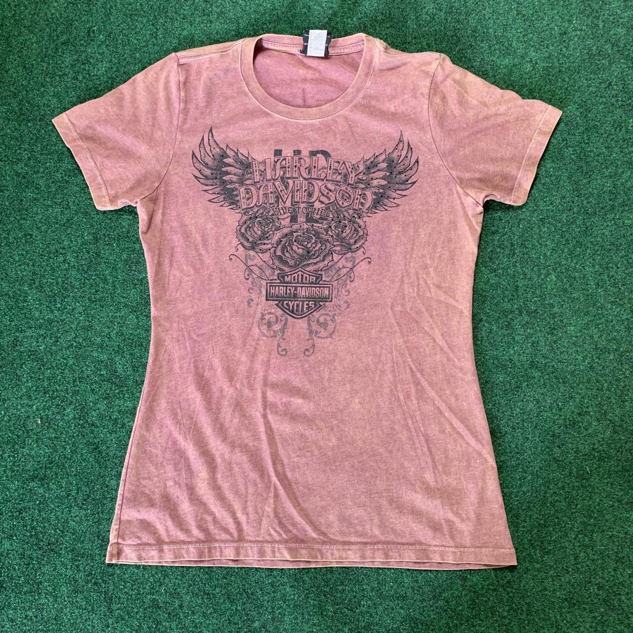 vintage pink harley davidson shirt