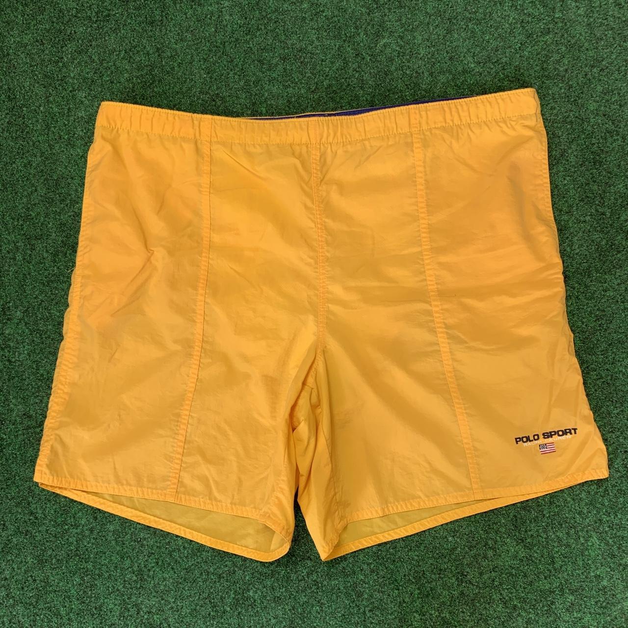 Polo Ralph Lauren Sport yellow swim shorts with... - Depop