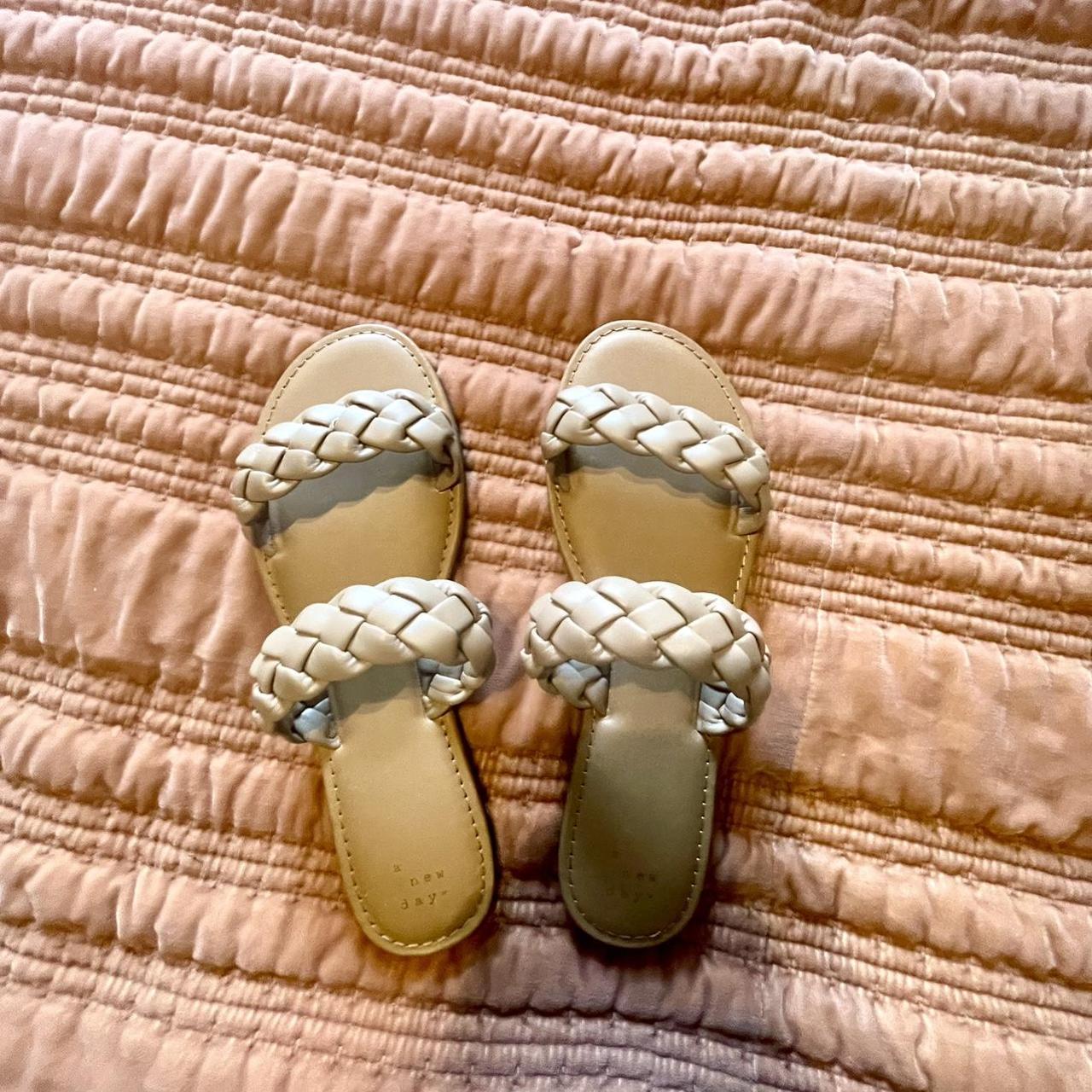 A New Day Women's Tan Sandals | Depop