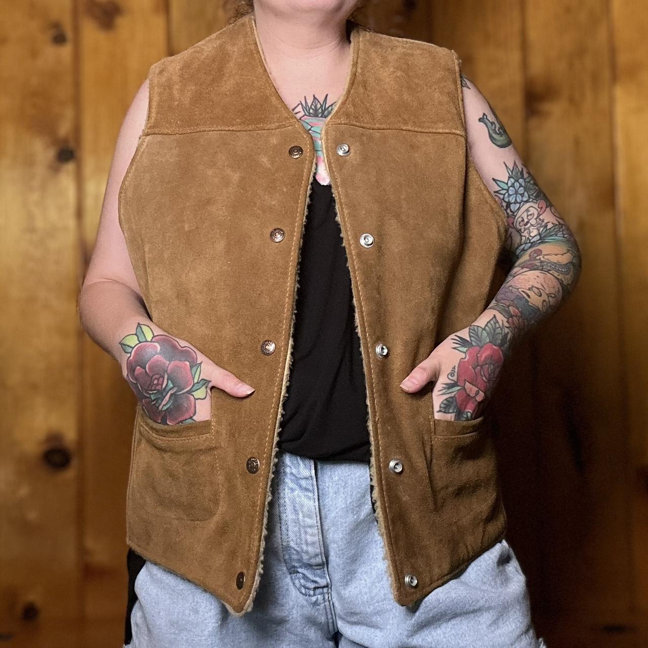 70's〜 Rancher by Schott Suede Vest Small 70s Schott Suede Rancher Western Vest / Trucker Style Snap