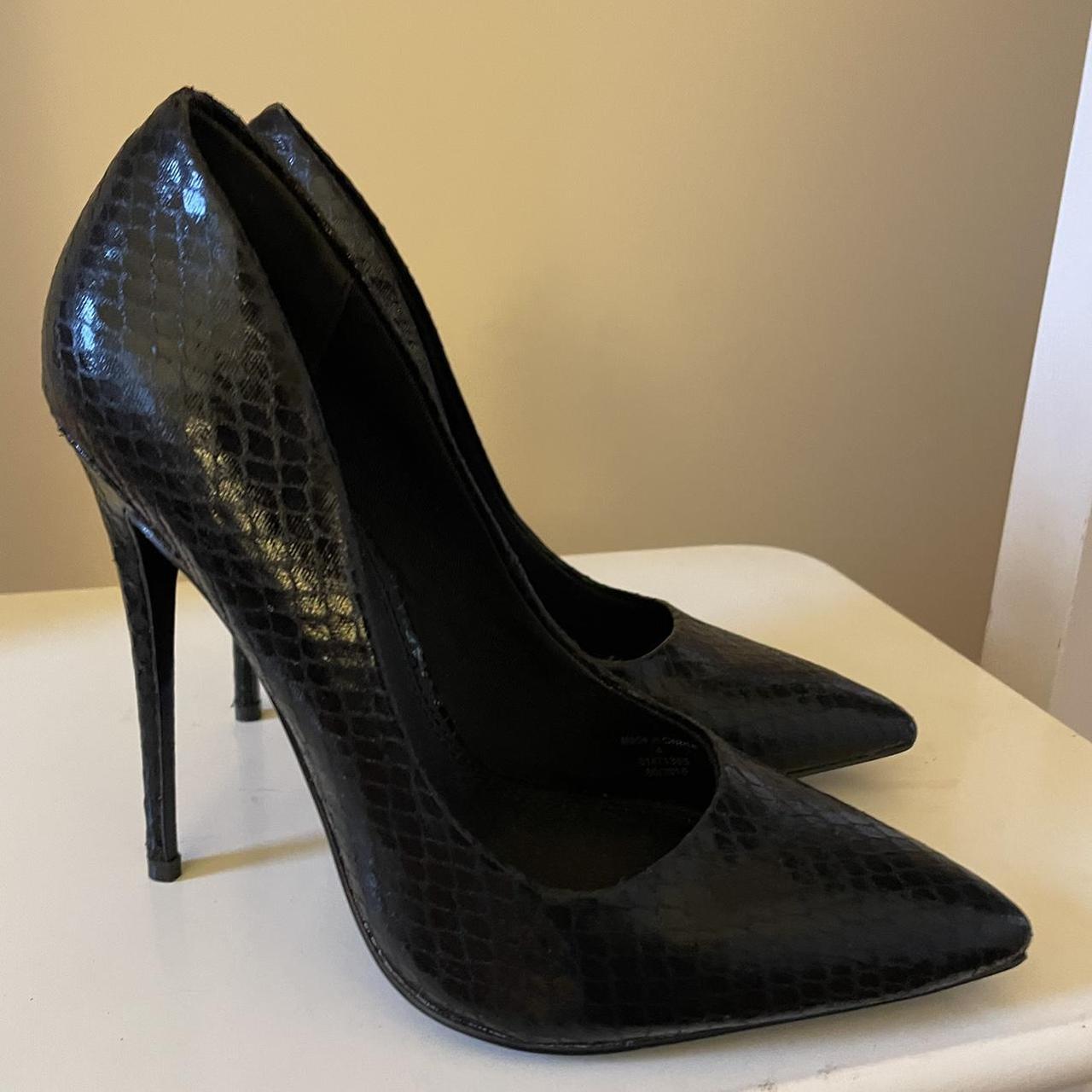 Asos Design Black Stiletto Court Heels Asos Design Salty Slingback