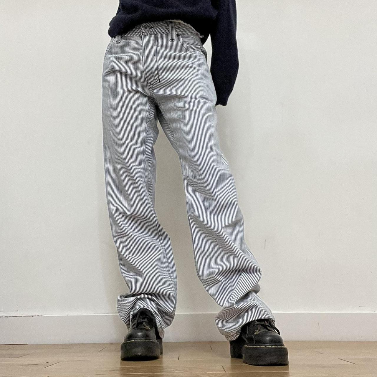 vintage pinstriped diesel jeans 💋 ABOUT THIS ITEM... - Depop