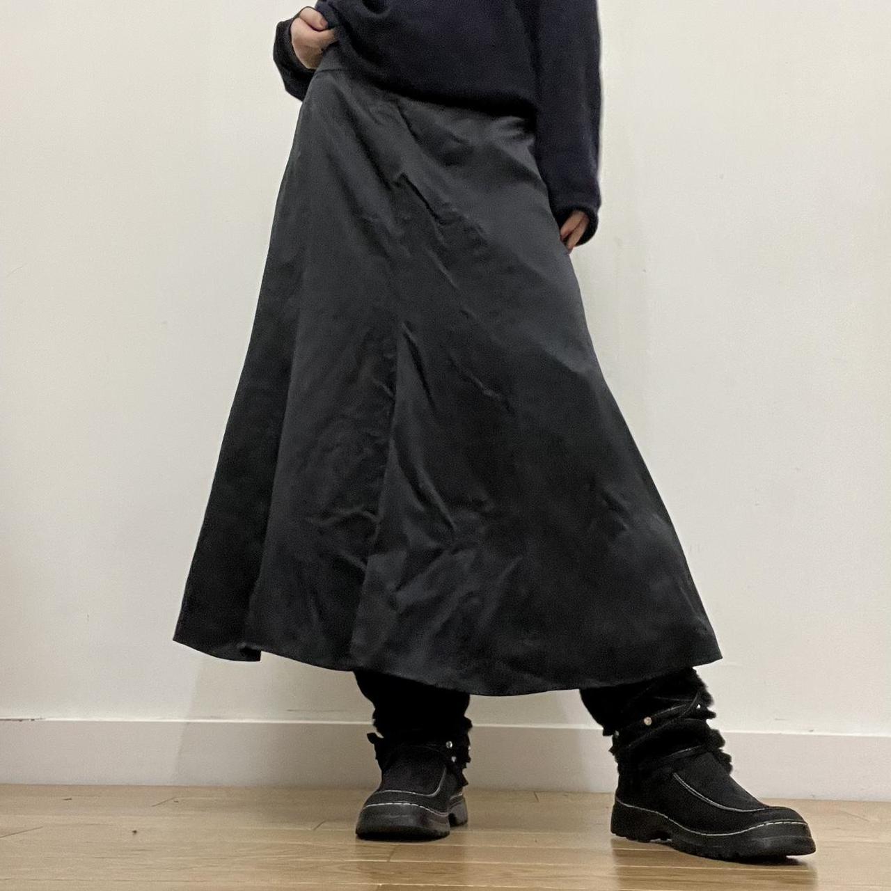 black silk maxi skirt 💋 ABOUT THIS ITEM Vintage... - Depop
