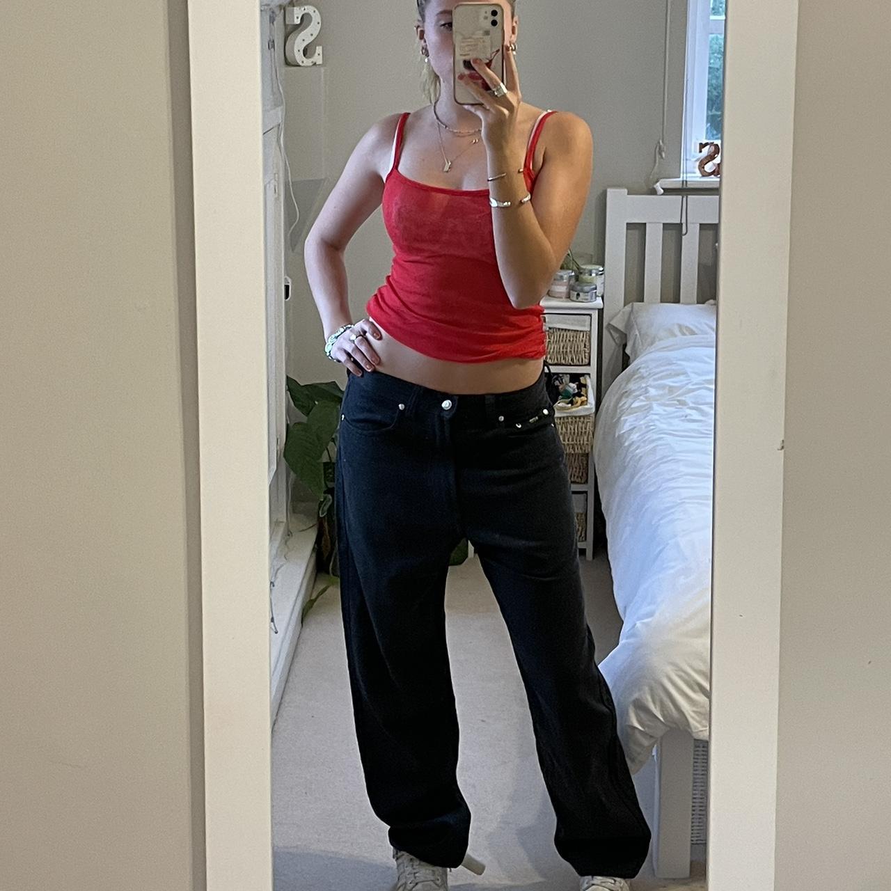 Hugo Boss black corduroy trousers straight leg Depop