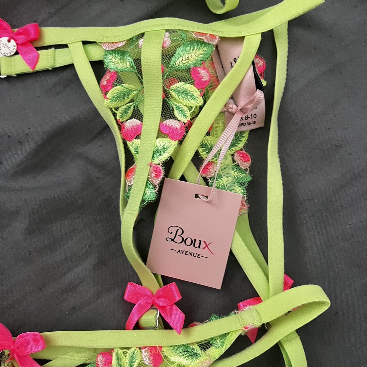 Boux Avenue Bright Green 3 Piece Lingerie Set,... - Depop