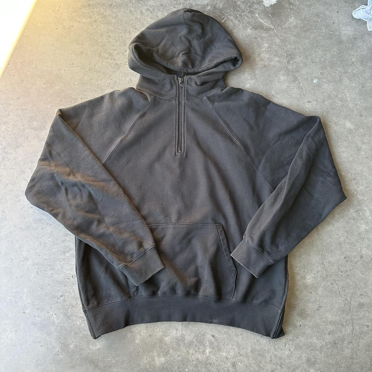 Fear of God Essentials side zip hoodie Measures... - Depop