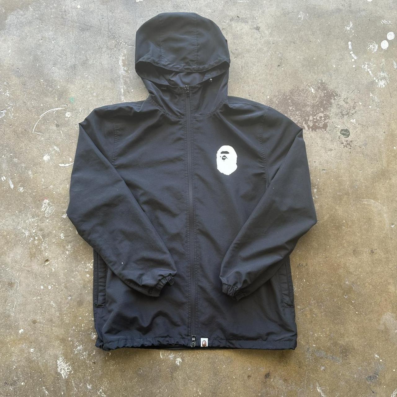 A Bathing Ape black and white windbreaker. Depop