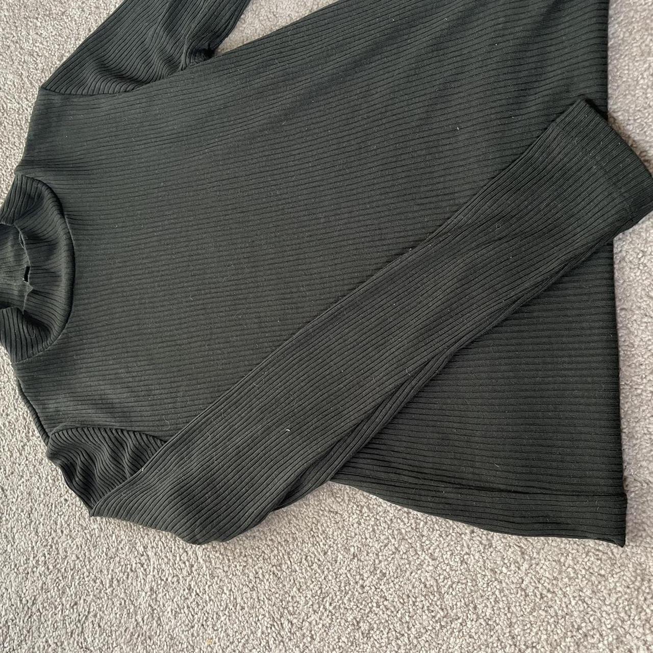 Deep green almost black Uniqlo turtleneck top. Size... - Depop