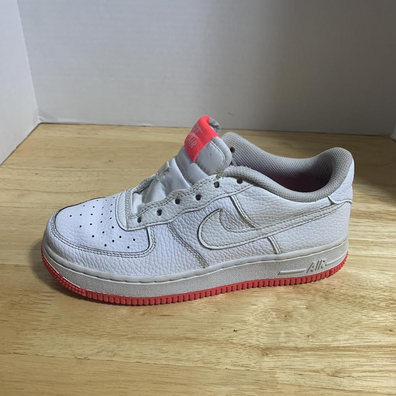 Nike Air Force 1 Low 07 White Pink Size 4Y Depop