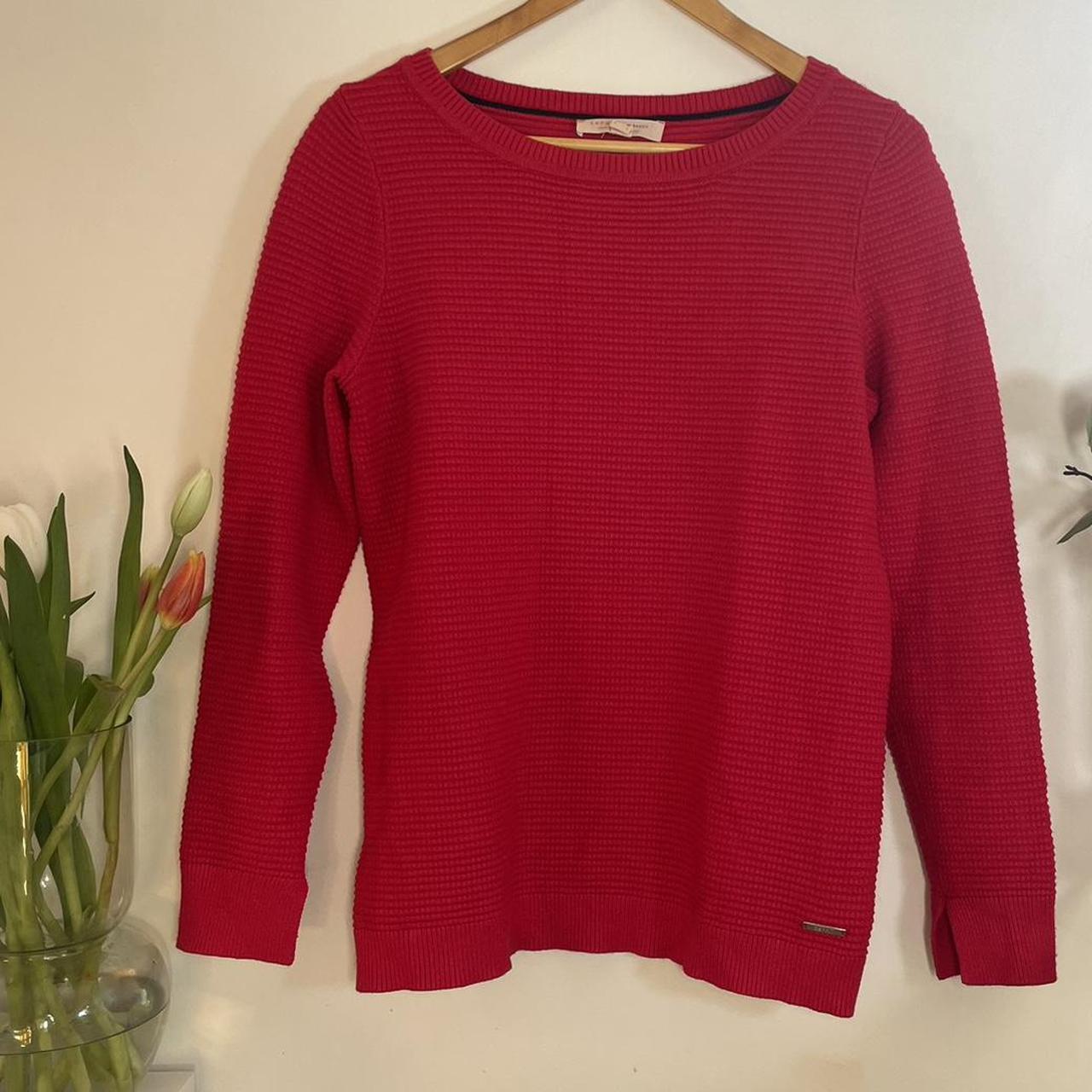 VINTAGE - Esprit red knit jumper Women’s M Great... - Depop