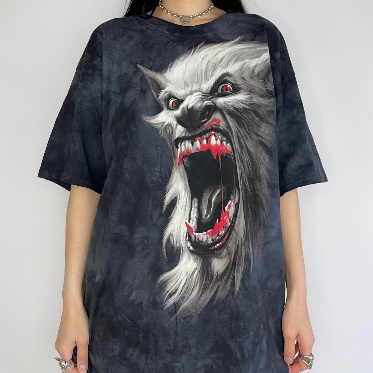 The Mountain Werewolf shirt, Blackish gray tie dye