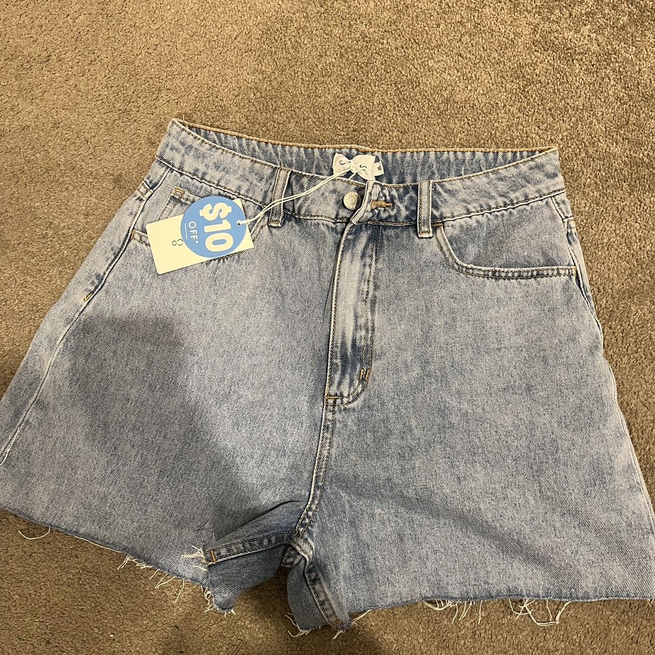 Ghanda Laguna Denim Shorts Size 10 New with tags Depop