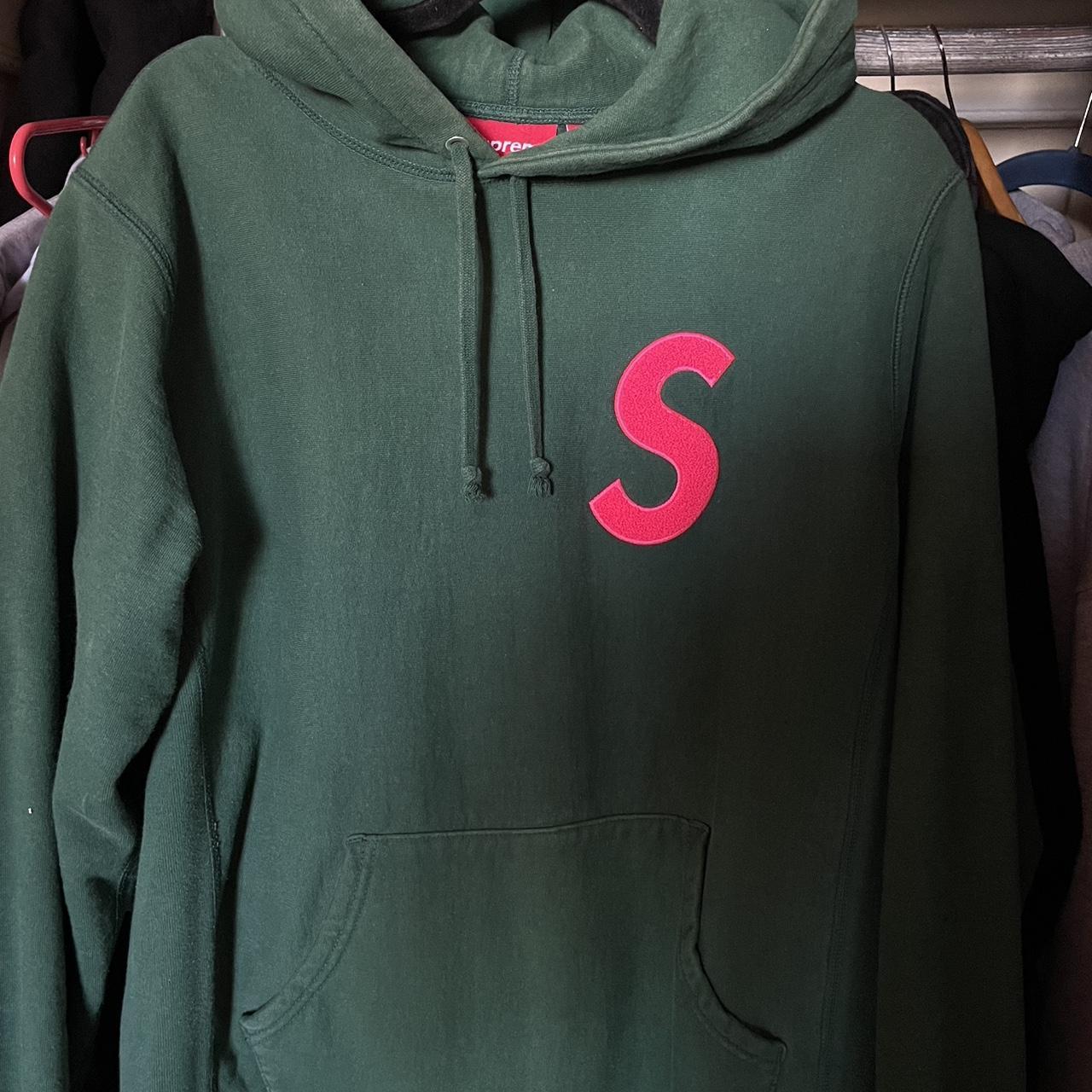 【通販お得】Supreme S Logo Hooded Sweatshirt 緑XL パーカー
