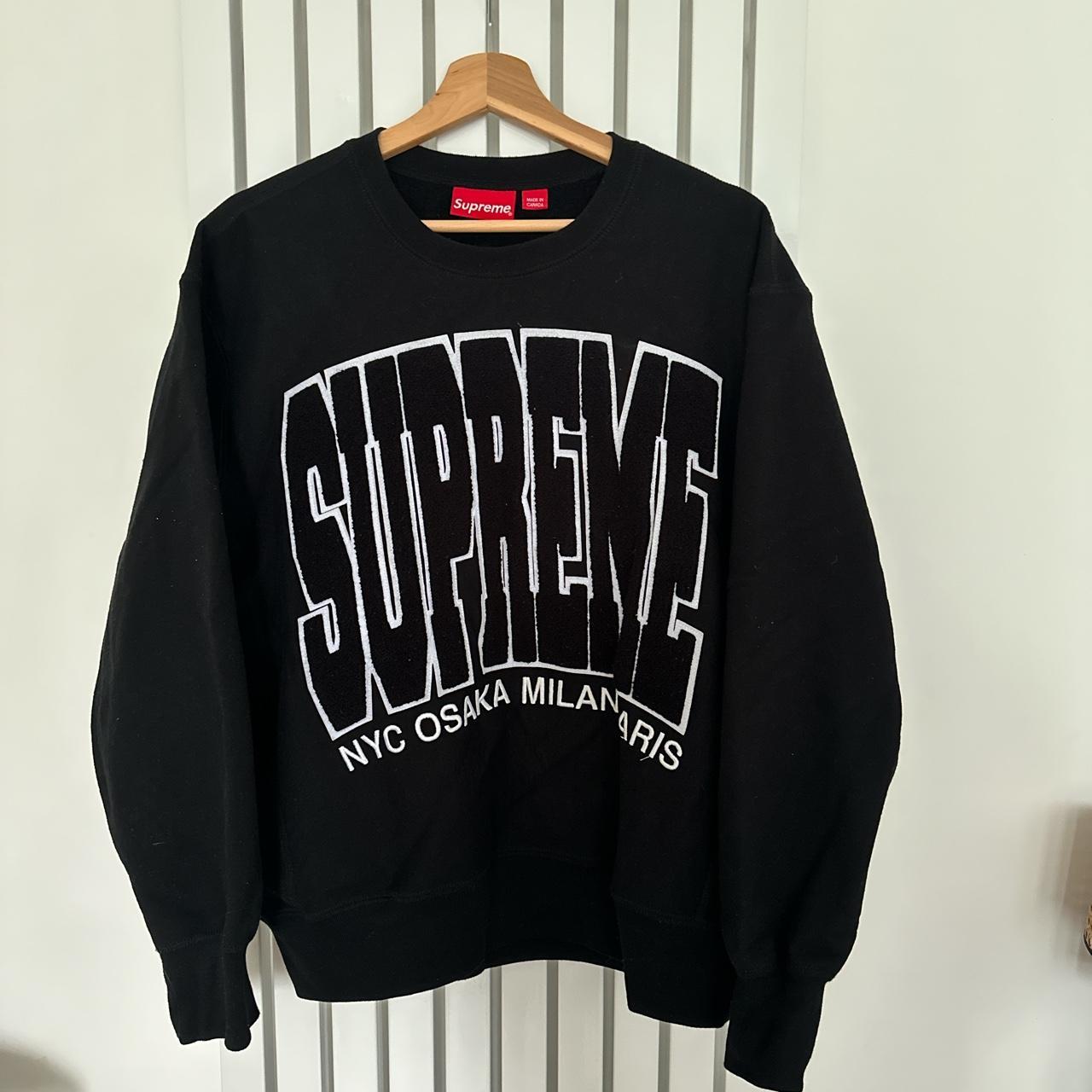 ✨ 2018 supreme side arc crewneck 🖤 $150 USD, US - Depop