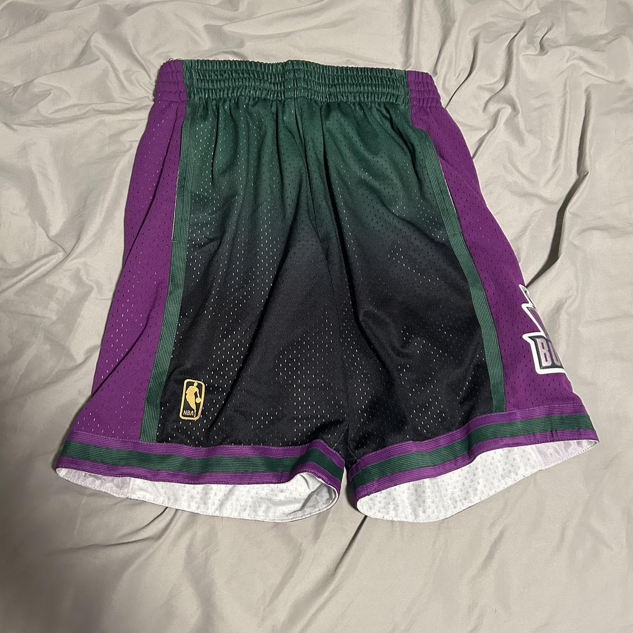 Bucks Mitchell and ness basketball shorts Size M... Depop
