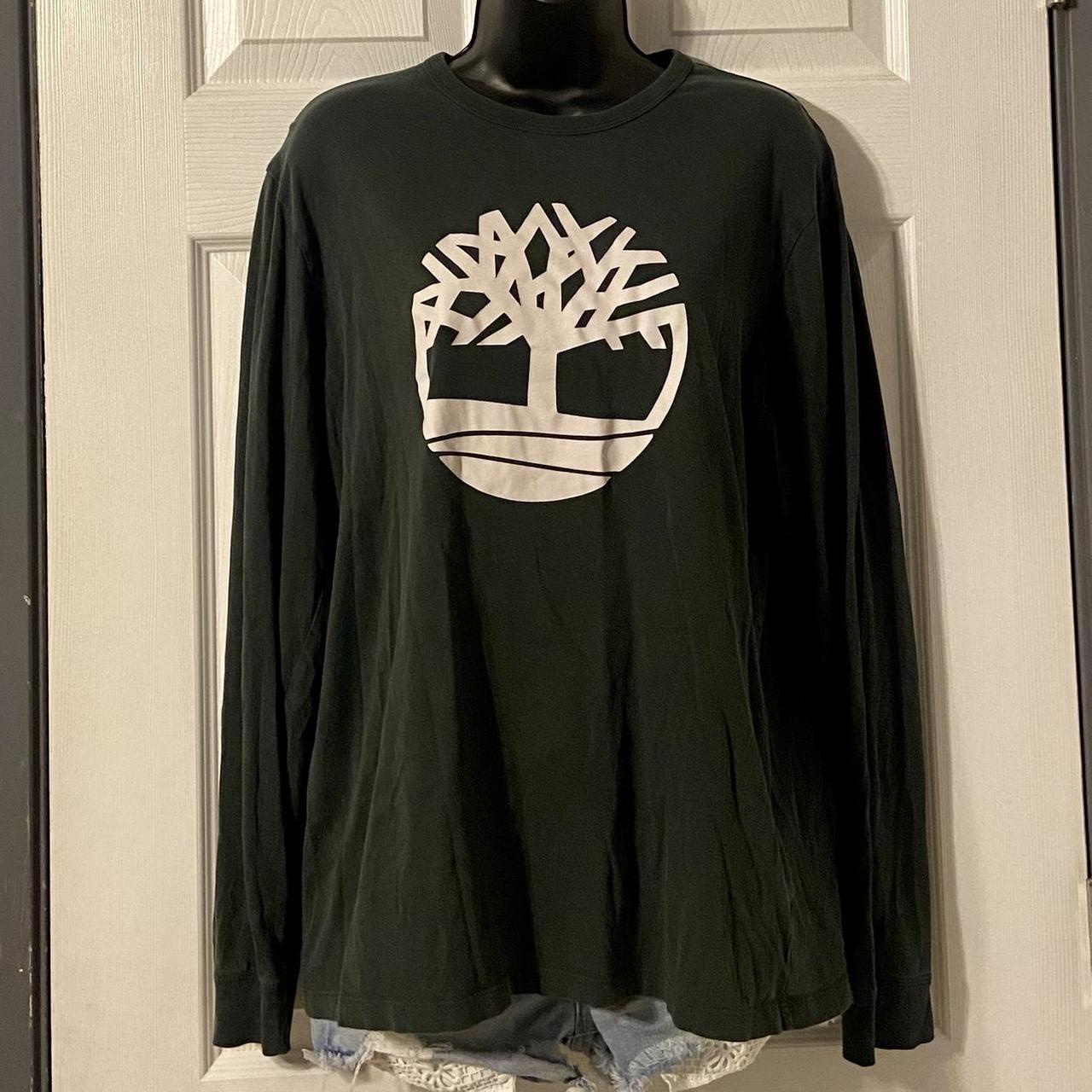 Timberland Men's Green and Black T-shirt