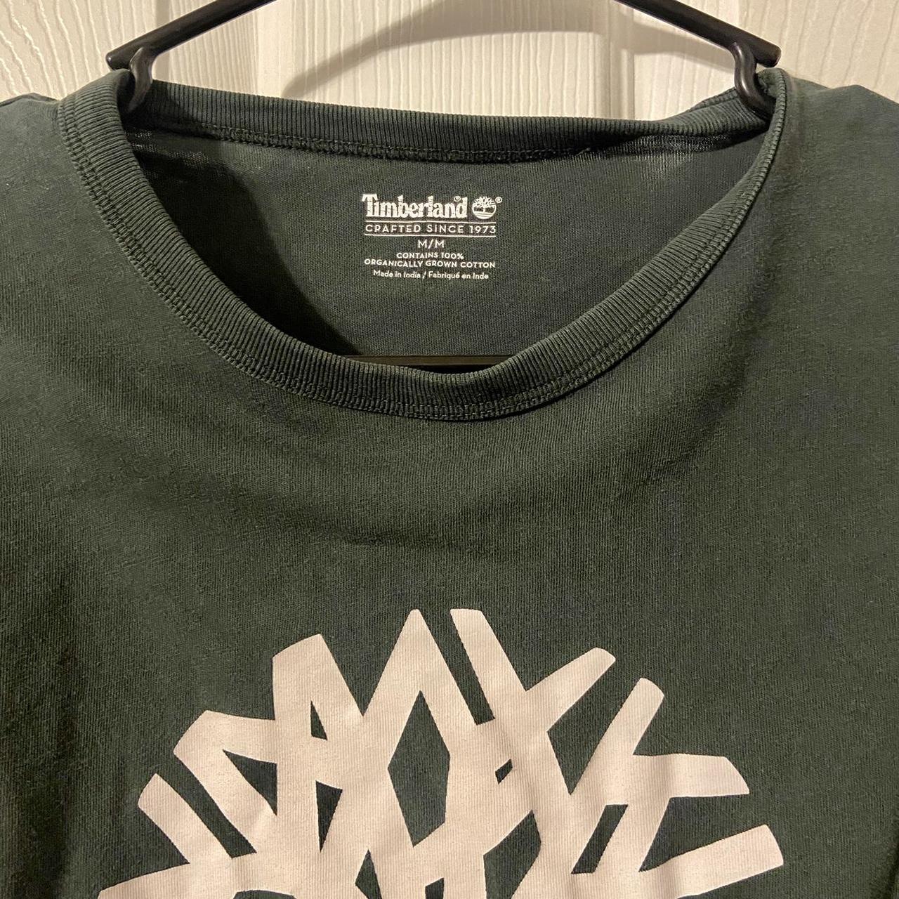 Timberland Men's Green and Black T-shirt (2)