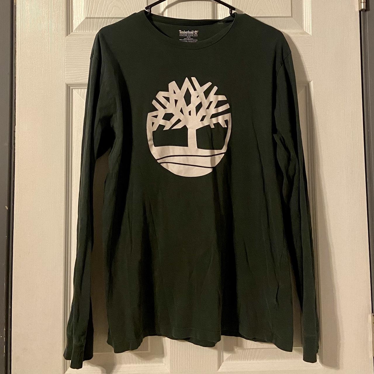 Timberland Men's Green and Black T-shirt (3)