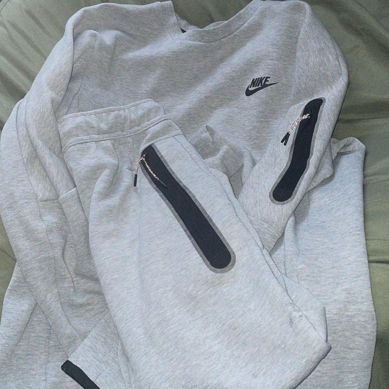 mens nike tech tracksuit grey