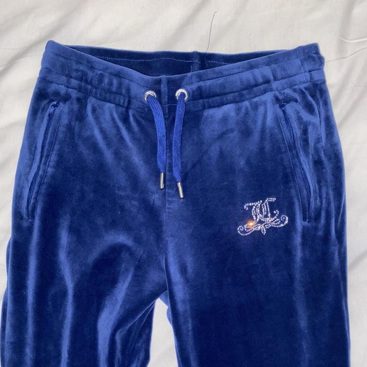 Juicy couture flared navy jewel velvet joggers In... Depop