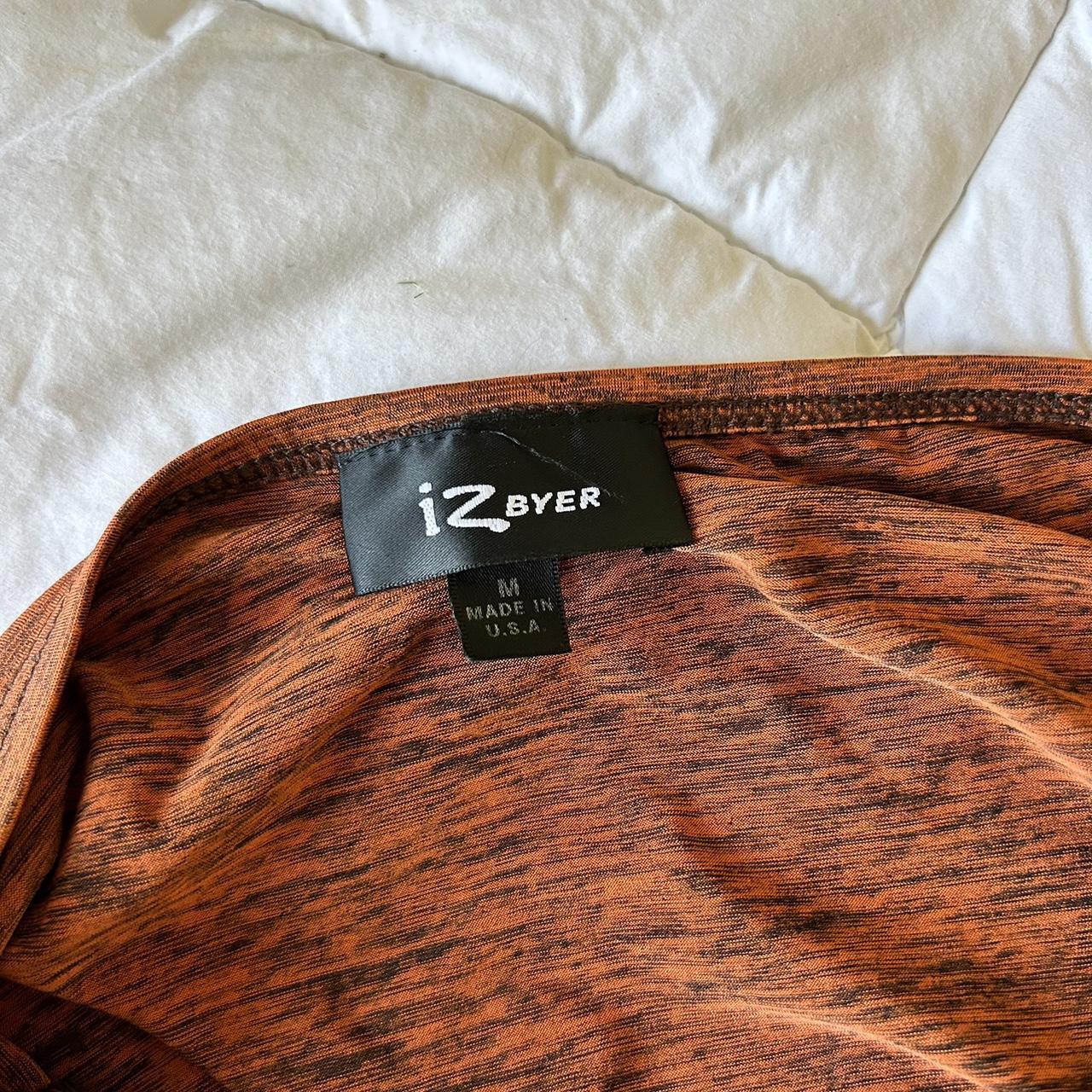 IZ Byer Women's Orange and Brown Shirt (3)