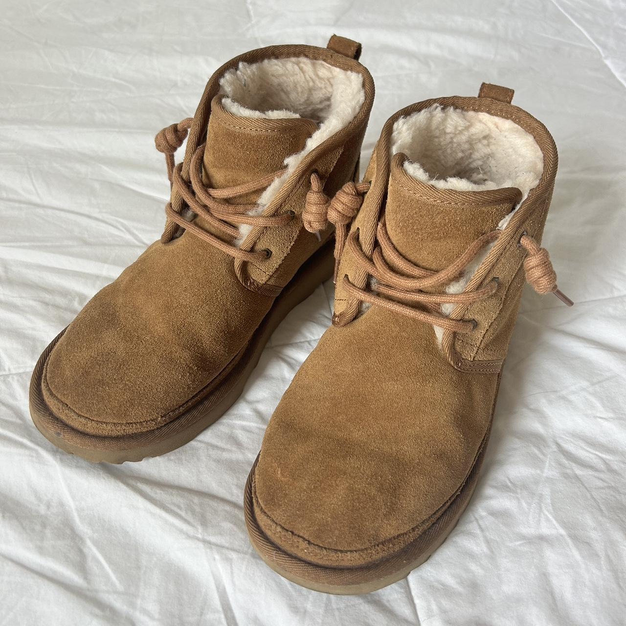 ugg tie boots used - signs of use reflected in... - Depop