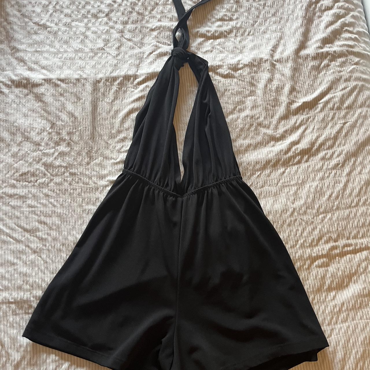 Brandy Melville cute black, backless, halter neck... - Depop