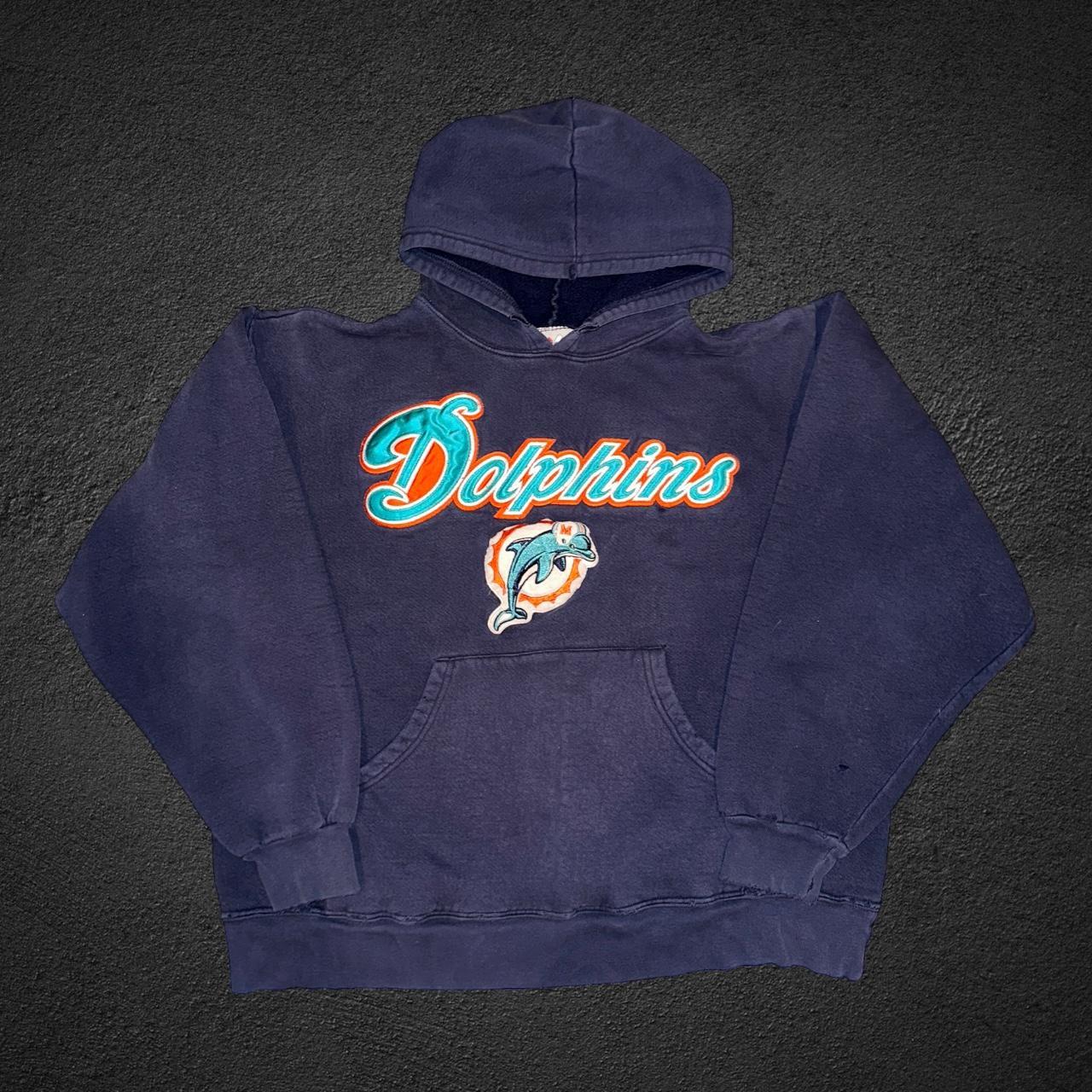 Vintage Miami Dolphins Hoodie 1992 Miami Dolphins - Depop