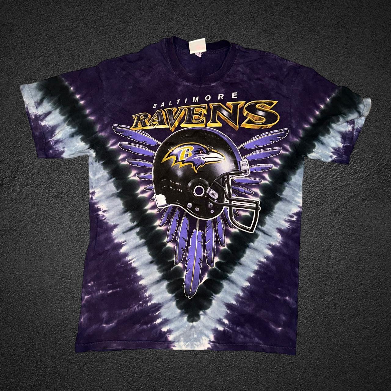 Vintage Baltimore Ravens Tie Dye T Shirt Majestic - Depop