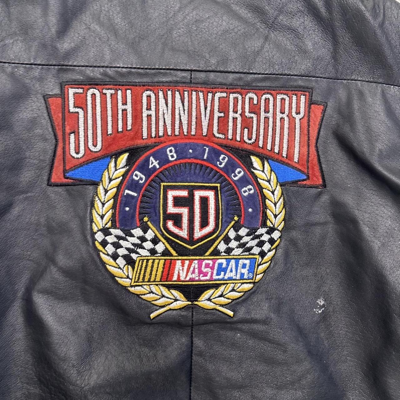 Vintage NASCAR 50th Anniversary 1998 newest Leather Race Jacket Mens size xxl