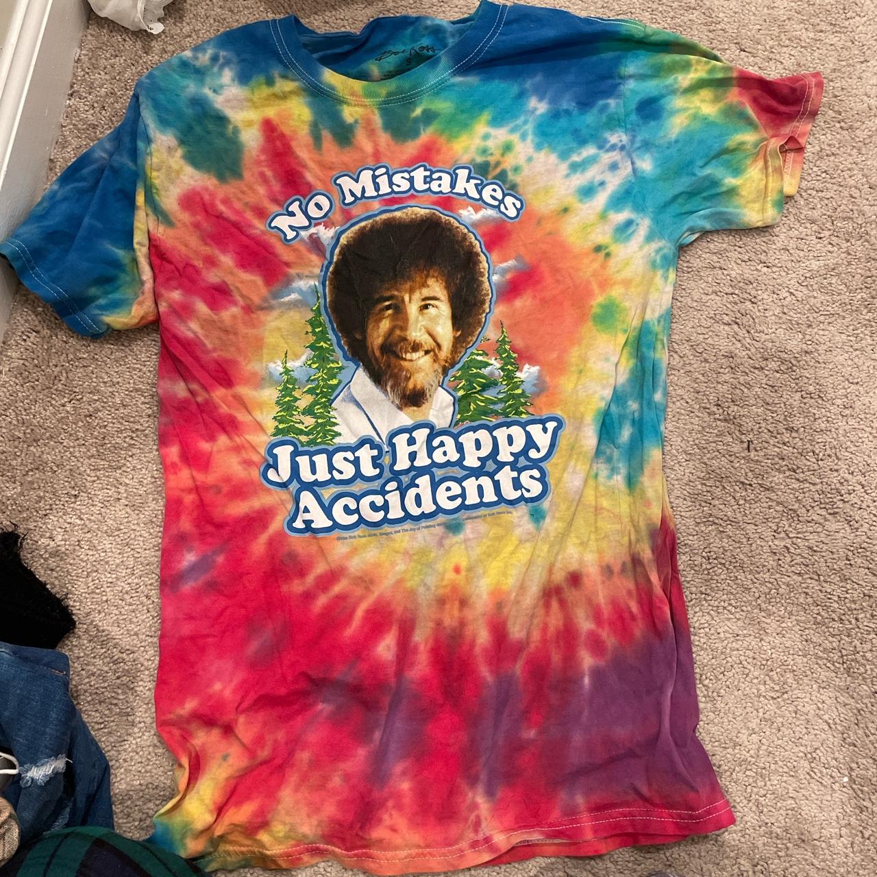 bob ross t shirt tie dye