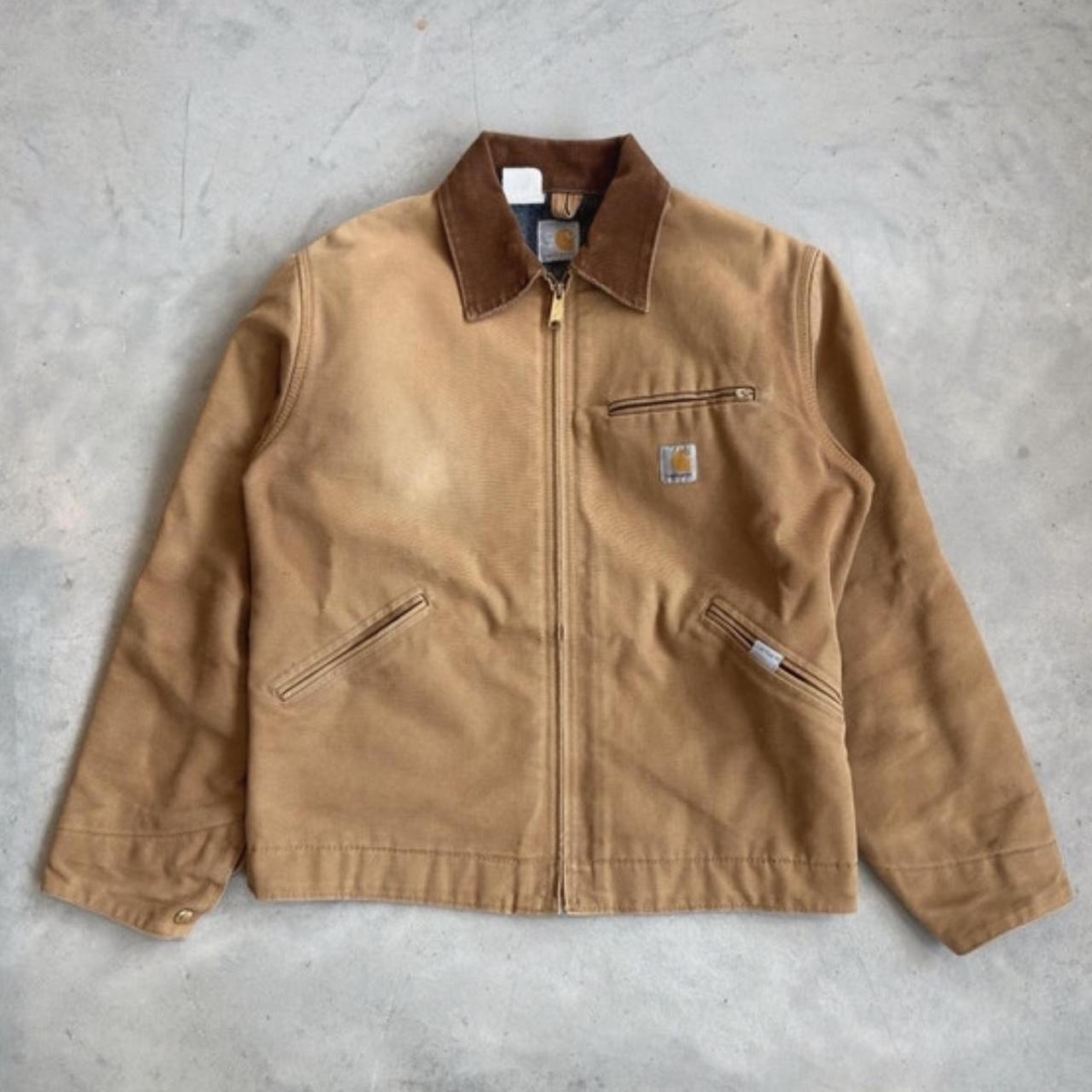 1989 Carhartt 100th Anniversary Detroit Jacket... - Depop