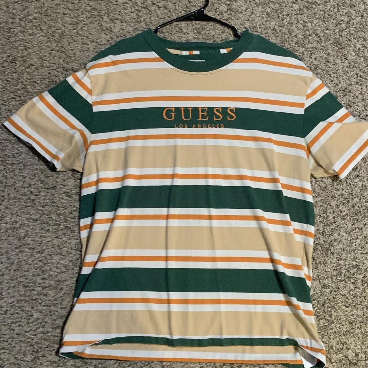 Guess striped shirt outlet orange