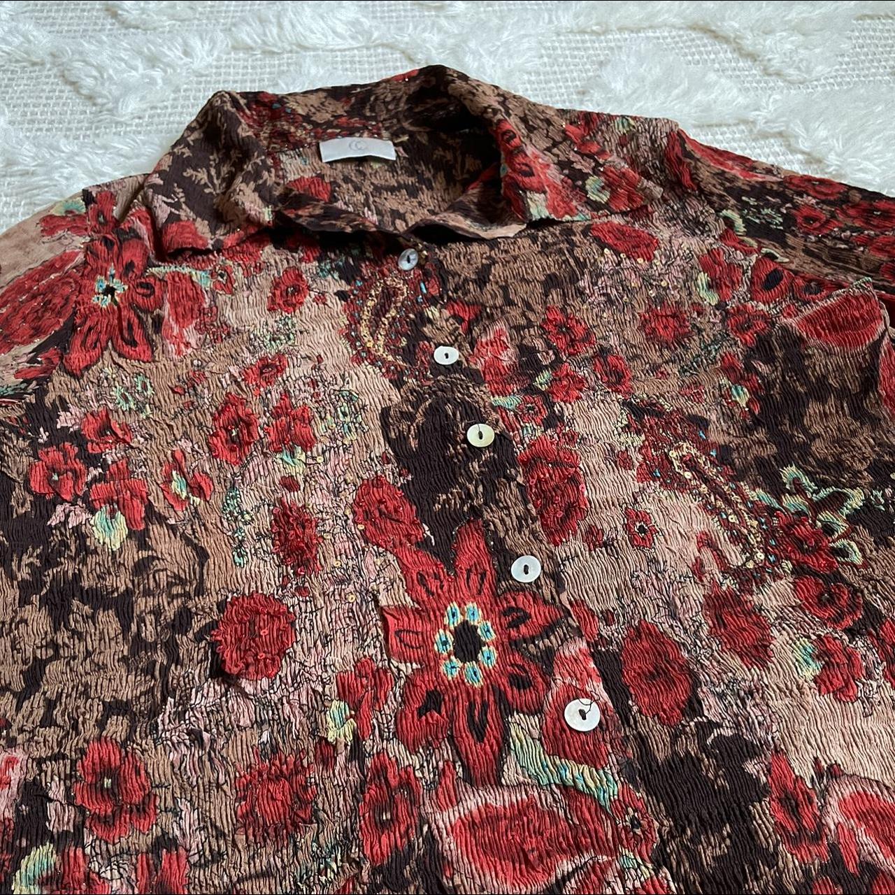 Women's Red and Brown Shirt | Depop