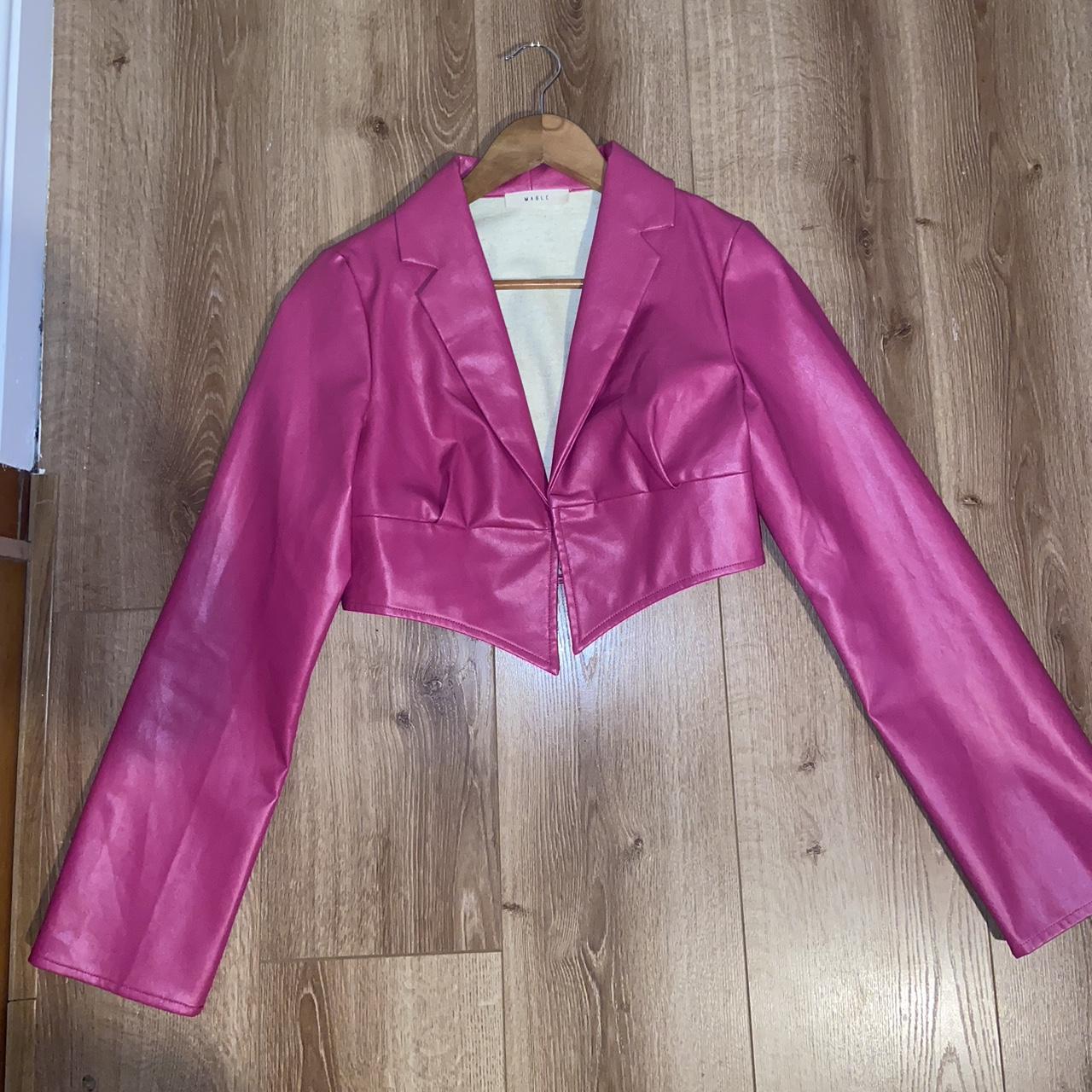 Gorgeous pink PVC Mable blazer. Really flattering. Depop