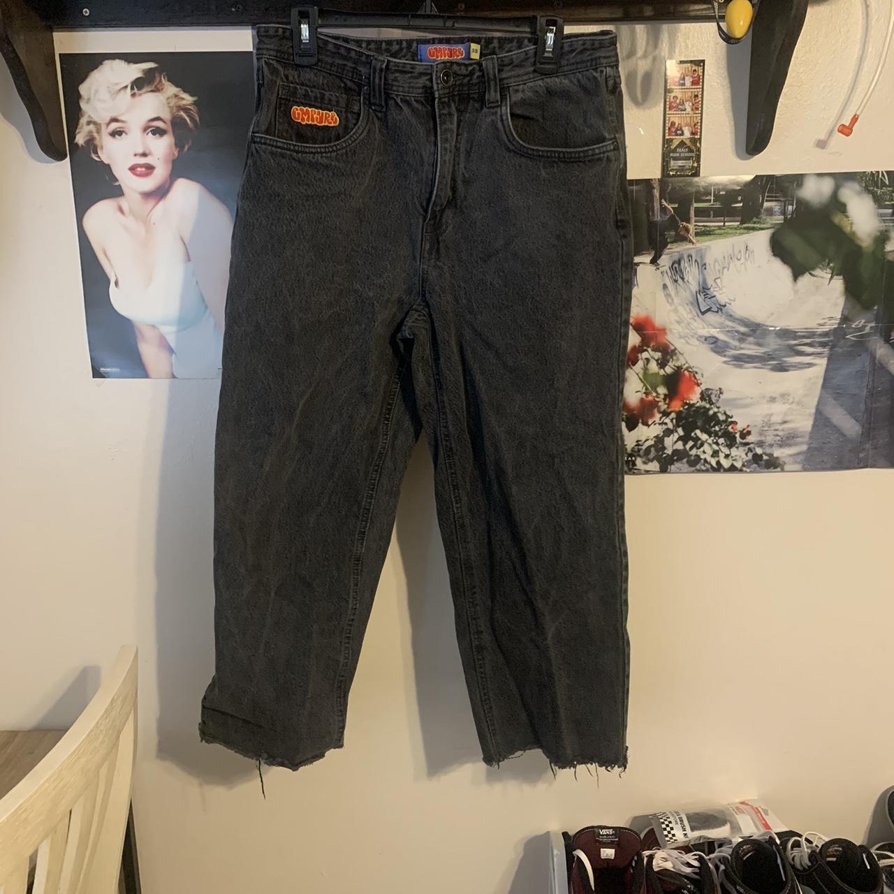 Black Wash Empyre pants 32x30 cut at bottom... Depop