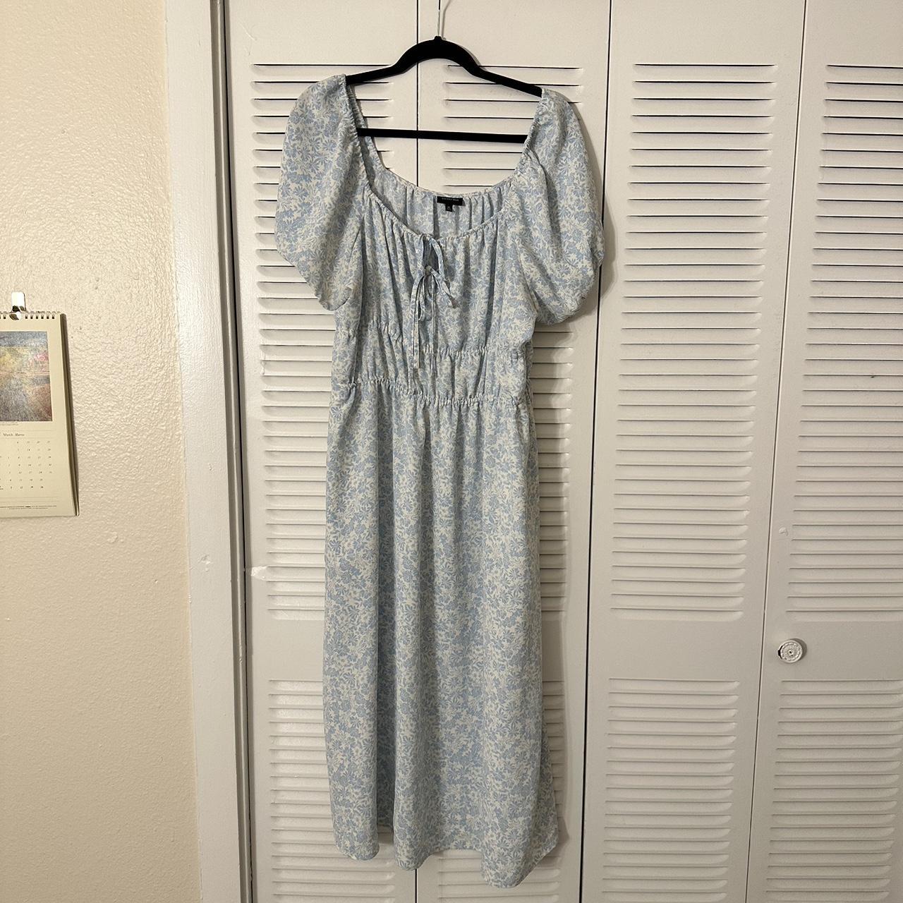 Target Women's Blue and White Dress | Depop