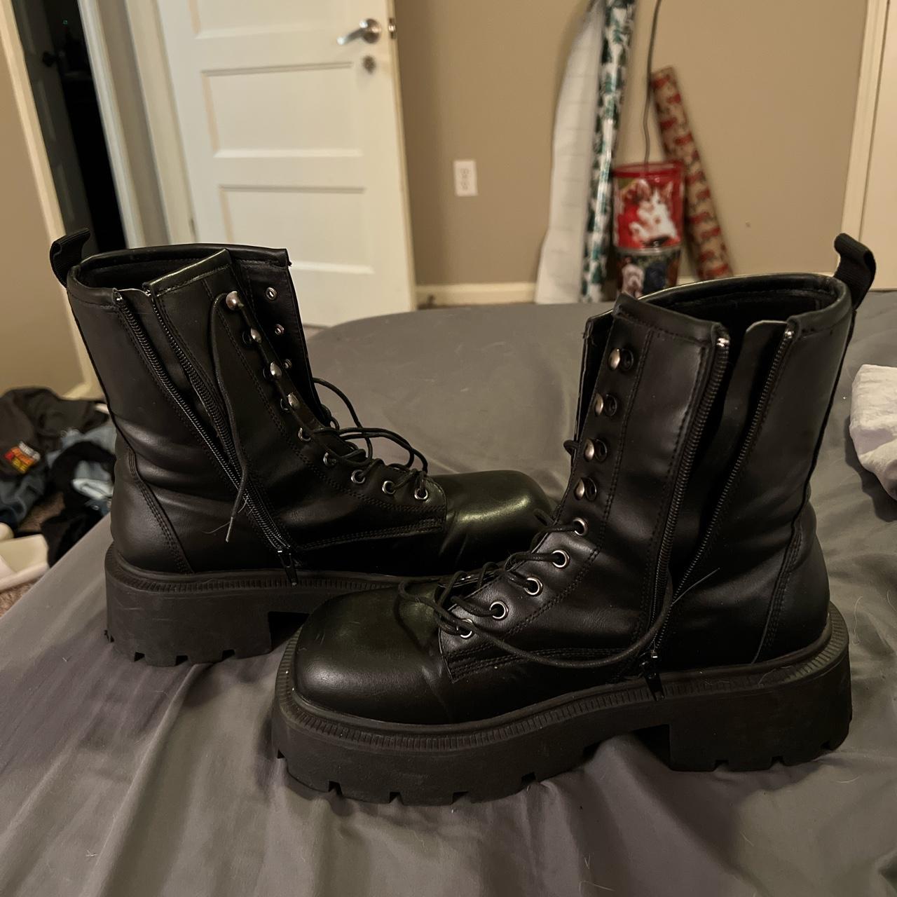platform combat shoes