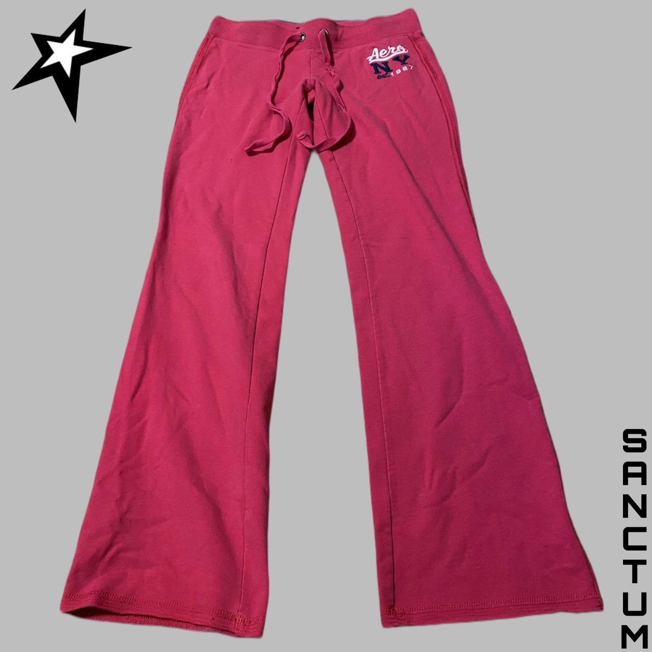 Stylish Y2K Pink Aeropostale Flare Sweat Pants
