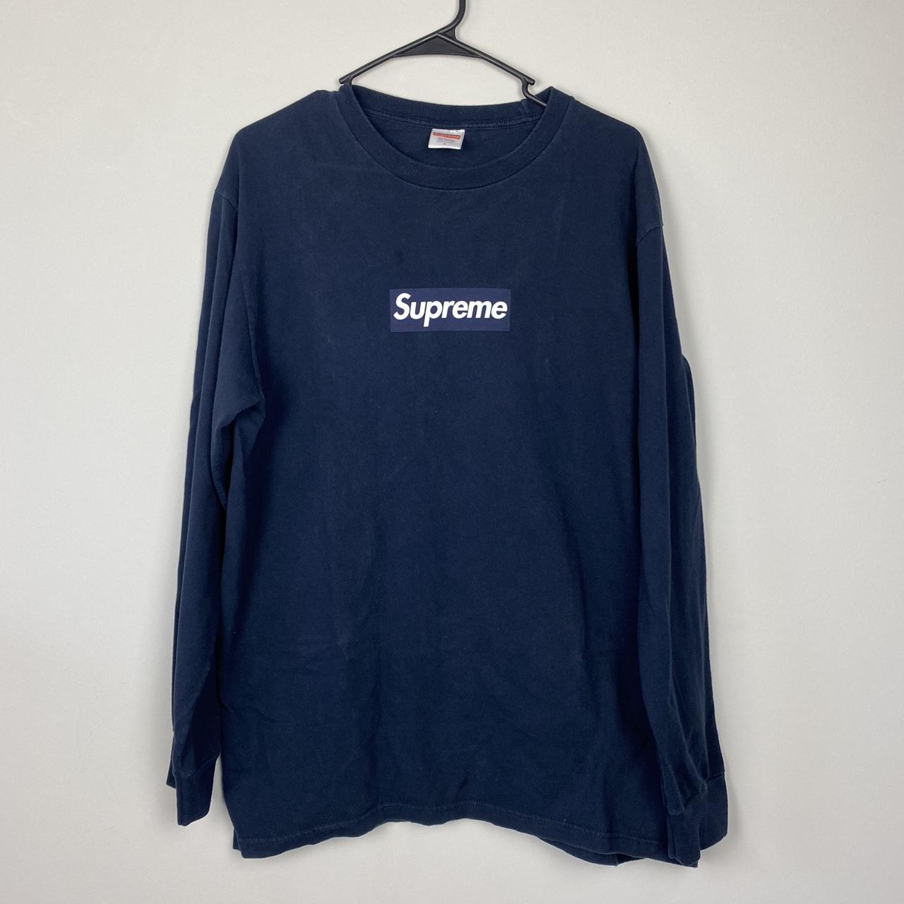 Supreme box logo L/S tee Worn a few times 100%... - Depop